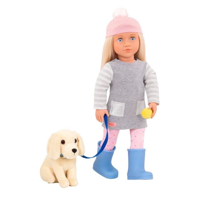 Our Generation Classic 18inch Doll Meagan with Golden Retriever