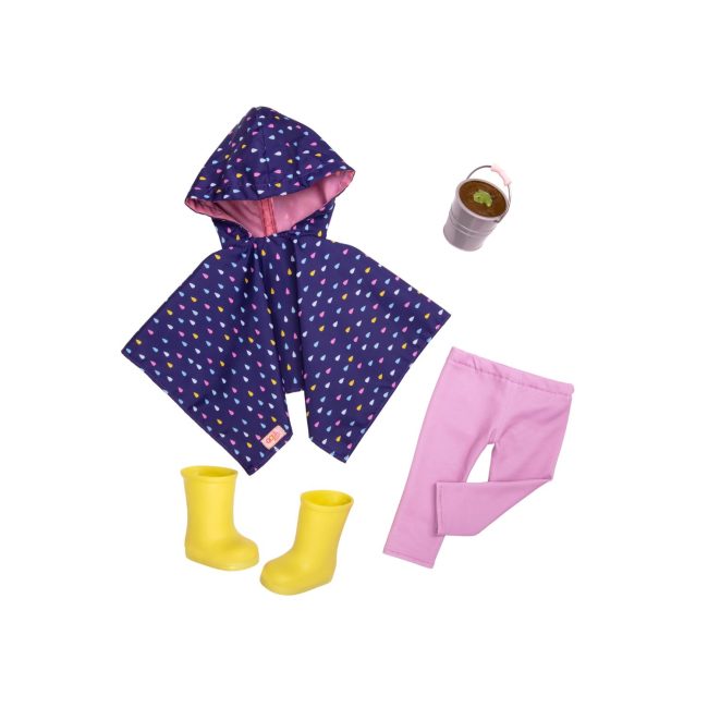 Our Generation Regular Raincoat & Rain boots outfit - Puddles of Fun