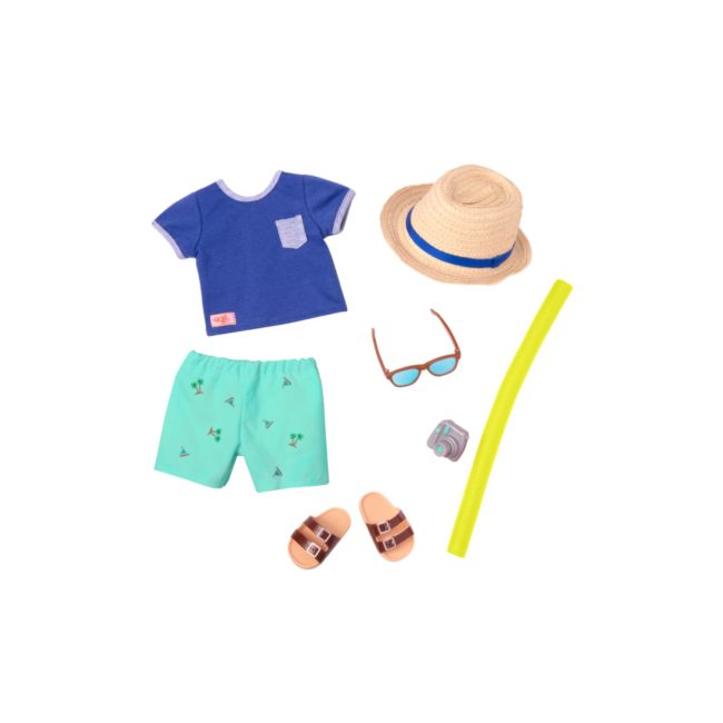 Our Generation Deluxe Boy Swimsuit Outfit - By The Beach